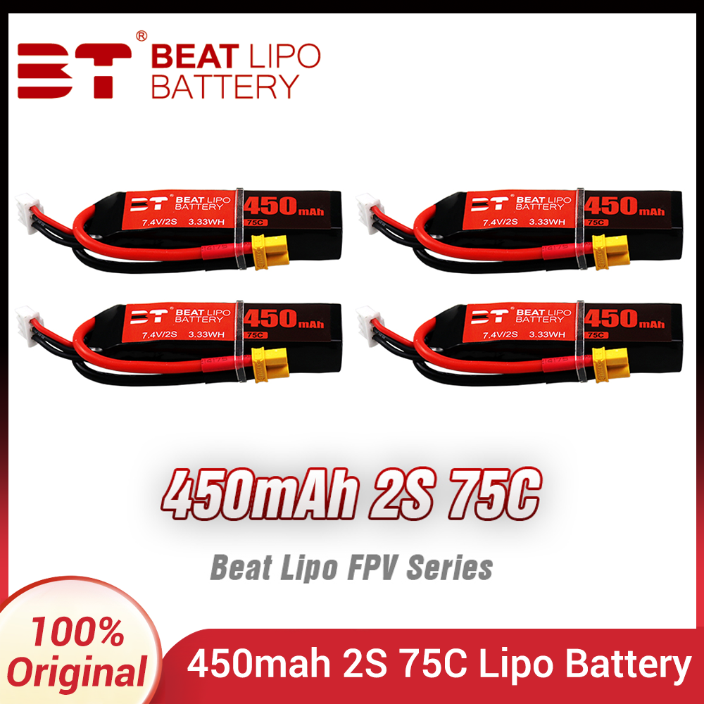 BEAT 2S 7.4V 450mAh 75C LiPo B - Drone Battery Connector ulasan dan harga