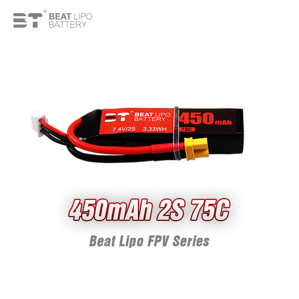 BEAT 2S 7.4V 450mAh 75C LiPo B - Drone Battery Connector ulasan dan harga